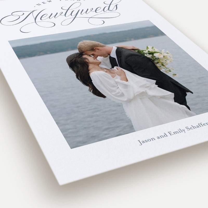 Flourished Newlyweds New Year's Card