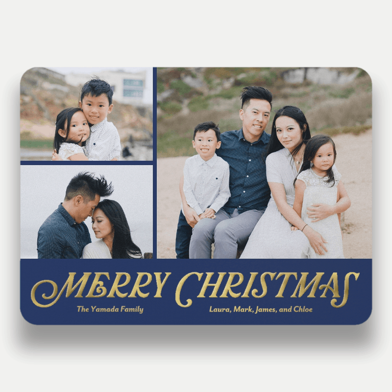 Classic Serif Holiday Card Classic Serif 6x8 Blue Holiday Card