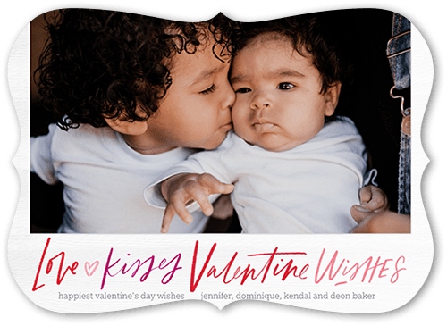 Lovely Wishes 5x7 White  Valentine's Day Card