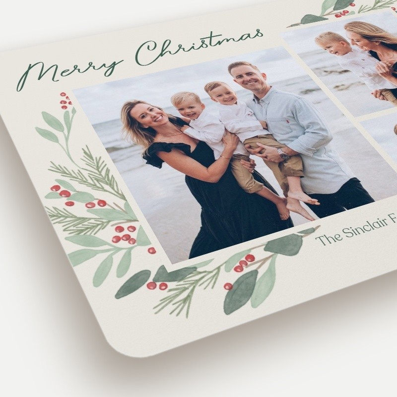 Berry Foliage Holiday Card