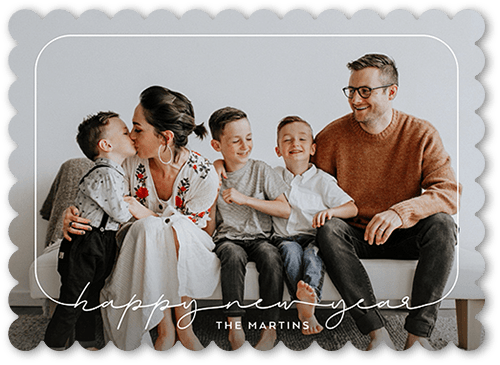 Writing Frame 5x7 White  Holiday Card