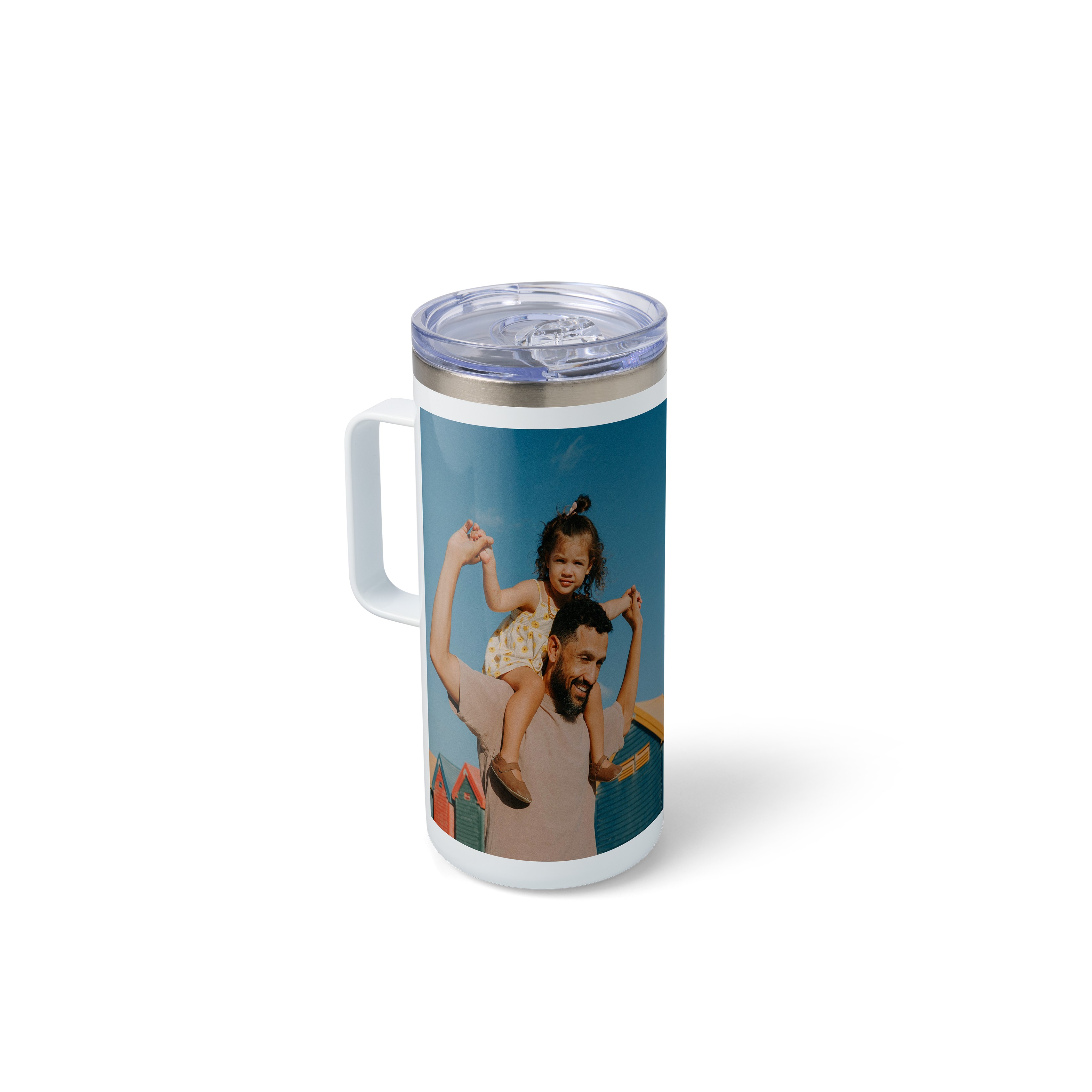 Upload Your Own Design Travel Coffee Mug Upload Your Own Design 16oz White Travel Coffee Mug