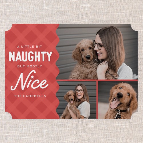Mostly Nice 5x7 Red  Christmas Card