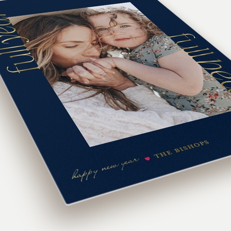 Vertical Script New Year's Card
