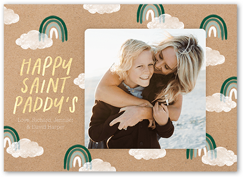 Rad Rainbow 5x7 Green  St. Patrick's Day Card