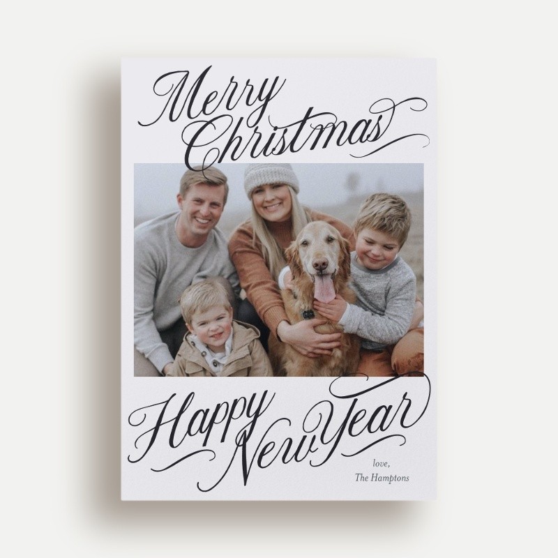 Calligraphy Collage Holiday Card