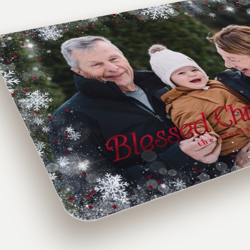 Falling Snowflakes Holiday Card
