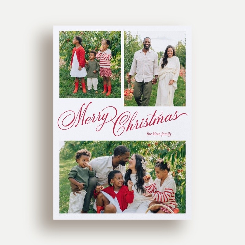 Script Collage Holiday Card