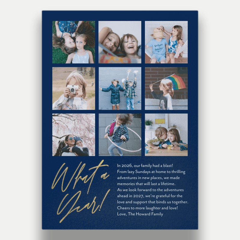 Modern Recap New Year's Card