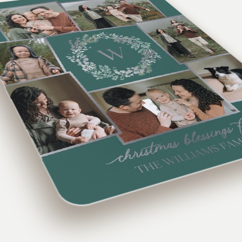 Wreath Monogram Holiday Card