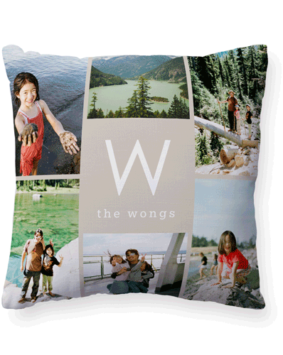 Monogram Gallery Of Six 20x20 Multicolor  Pillow