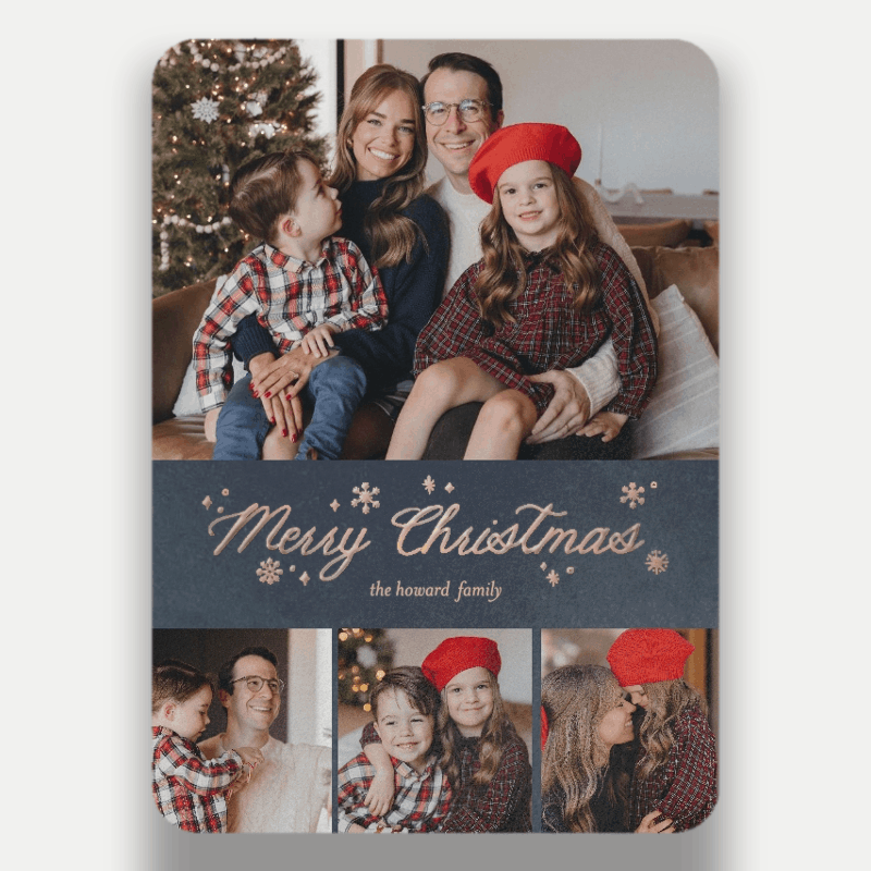 Snowflake Script Holiday Card