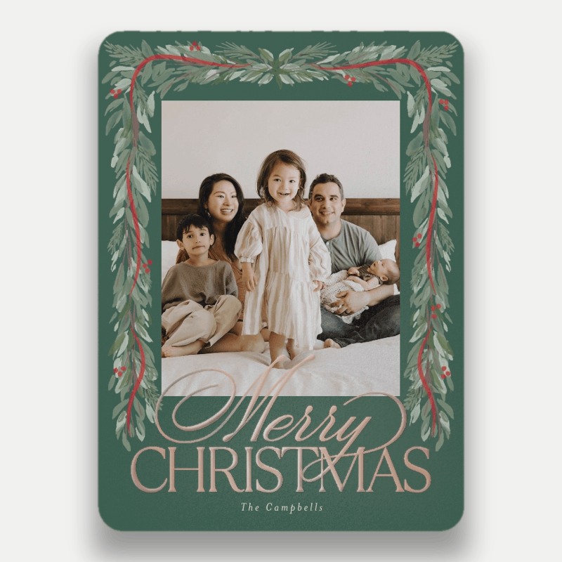 Draped Garland Holiday Card