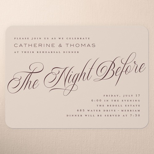 Red Rehearsal Dinner Invitation