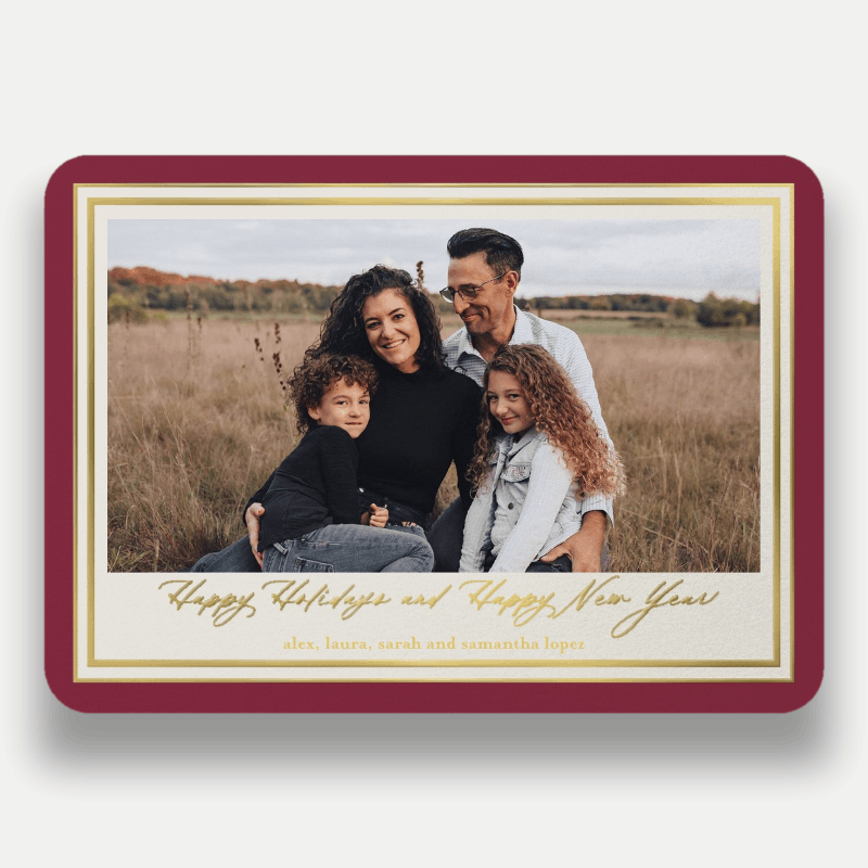 Classic Matted Frame Holiday Card