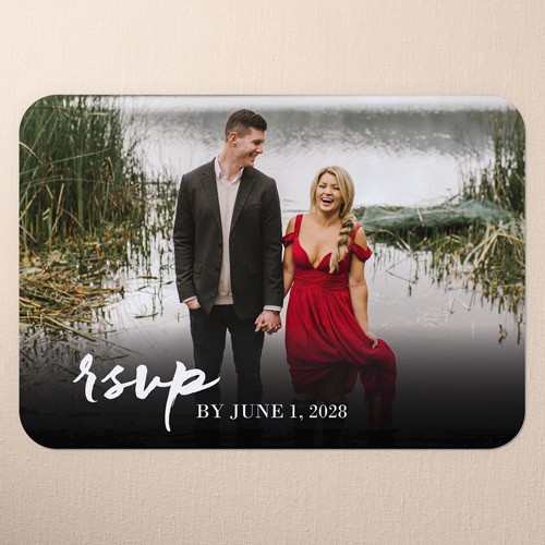 Sacred Union 3.5x5 Black  Wedding Response Card