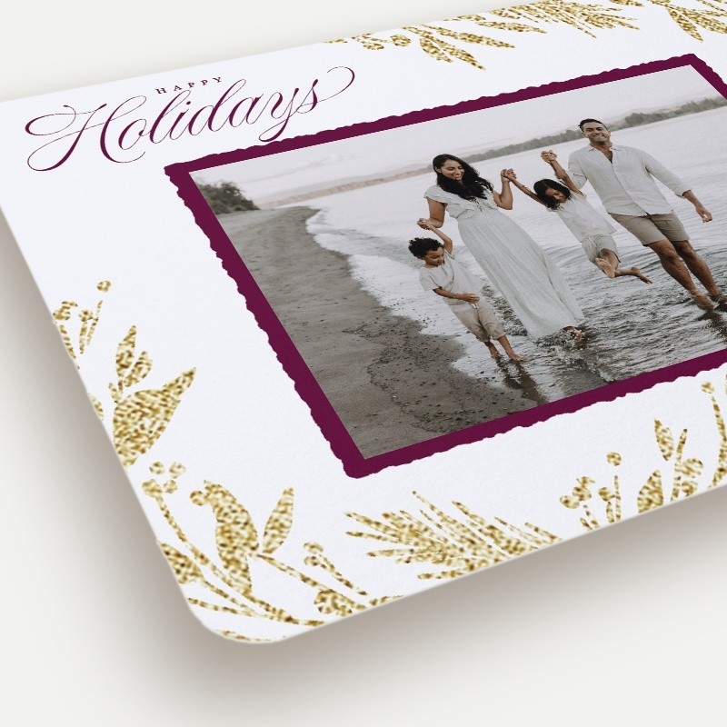 Shimmering Botanical Holiday Card
