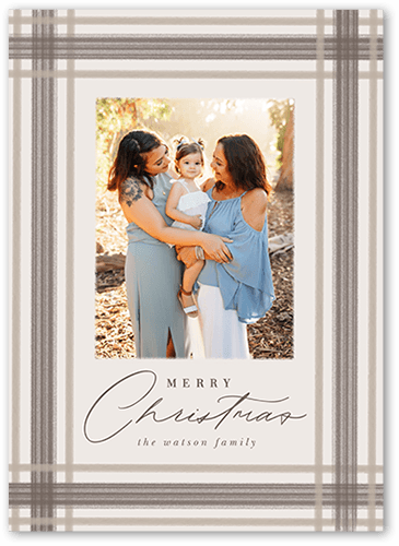 Simple Grey Christmas Card