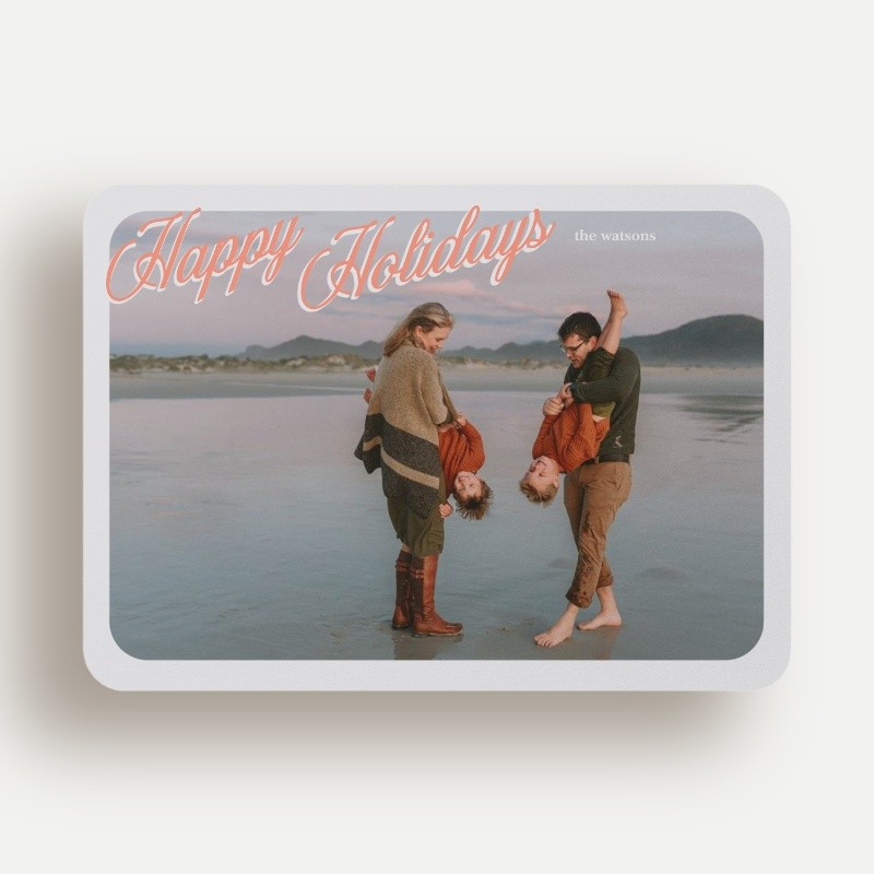 Classic Script Frame Holiday Card