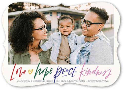 Modern Words 5x7 Beige  Pride Card