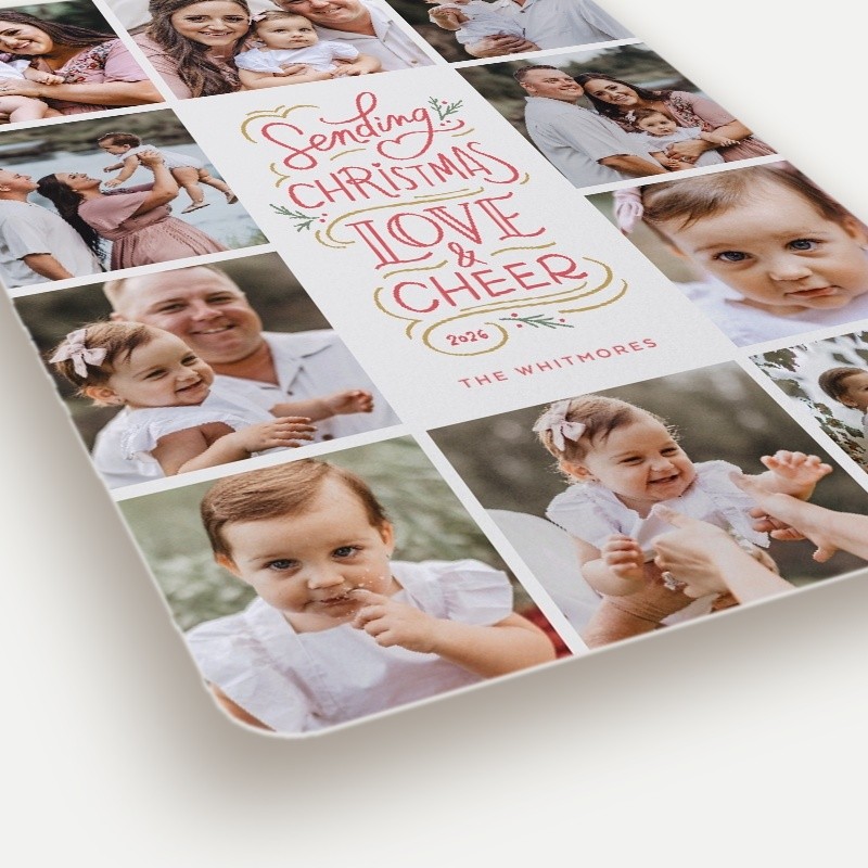Cheerful Grid Holiday Card