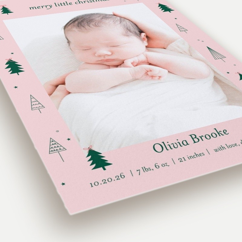 Whimsical Trees Birth Announcement