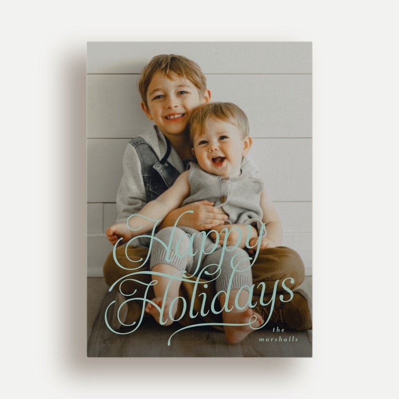 Flourished Script Holiday Card