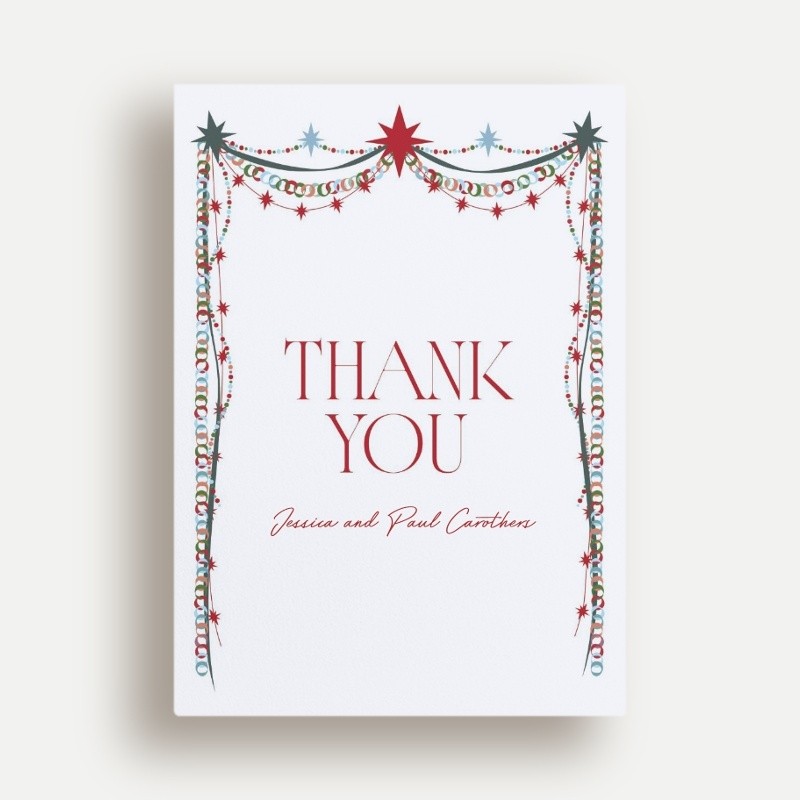 Colorful Paper Thank You Card