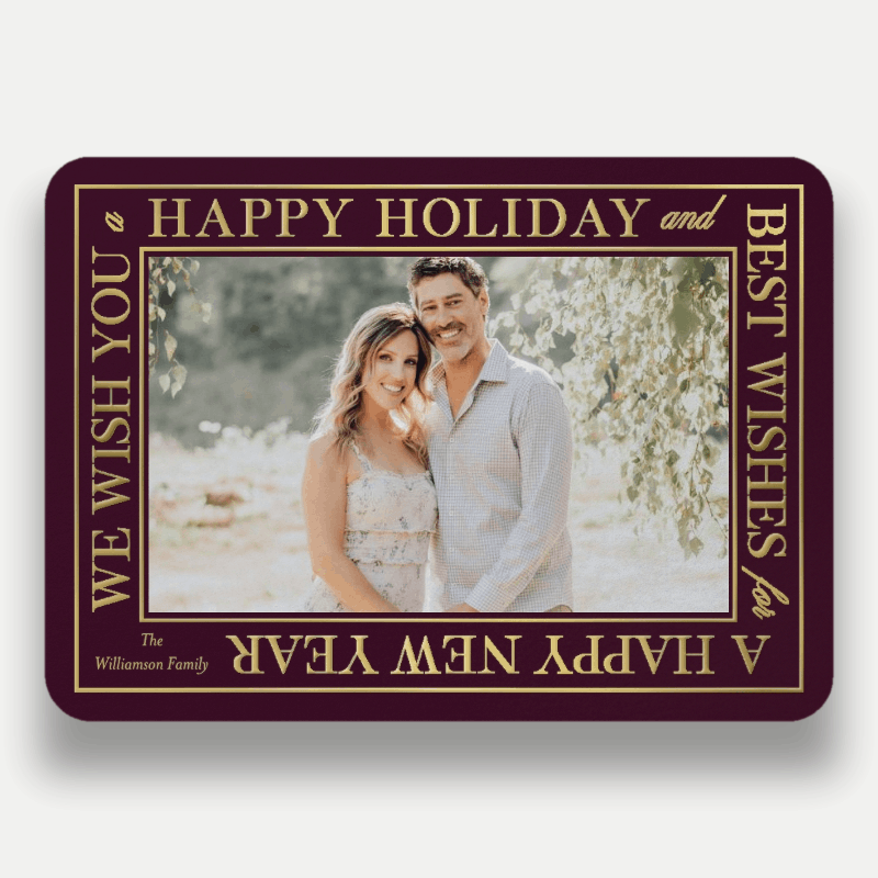 Wrapped Wishes Holiday Card