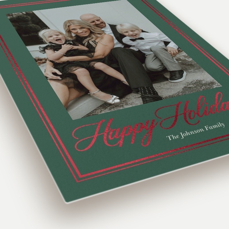 Script Border Holiday Card