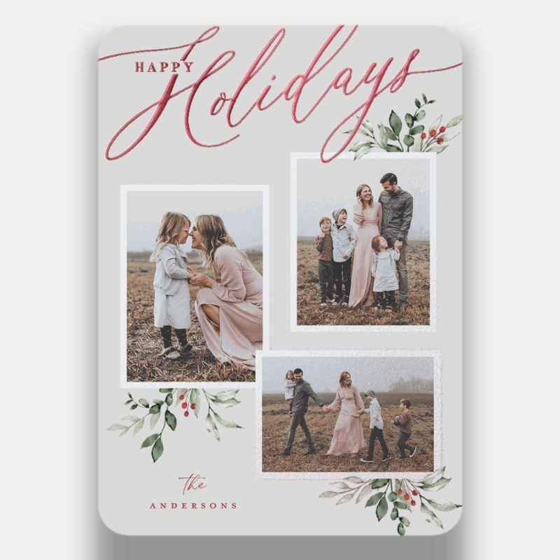 Script and Snapshots Holiday Card