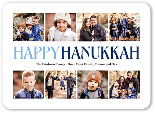 Nouveau Collage 5x7 White  Holiday Card