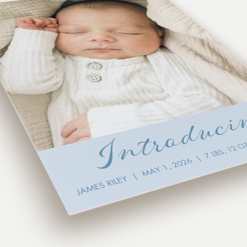 Softly Introducing Birth Announcement
