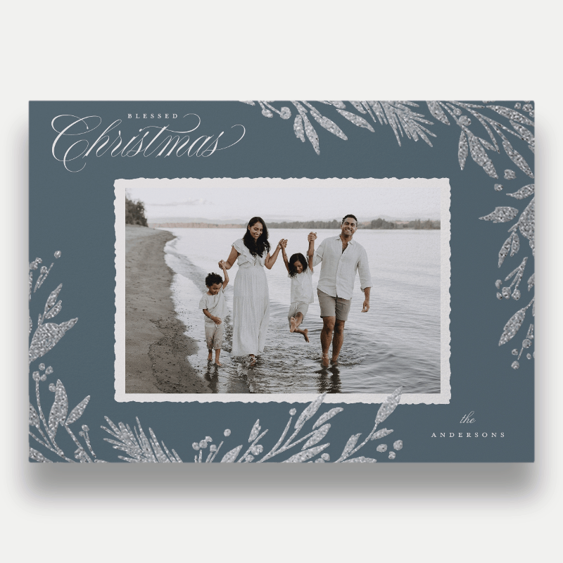 Shimmering Botanical Holiday Card