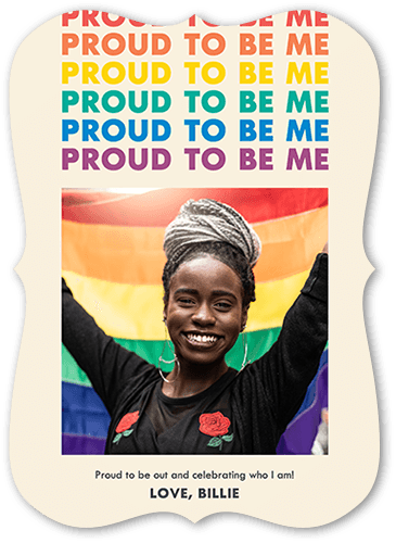 Retro Radiance 5x7 White  Pride Card