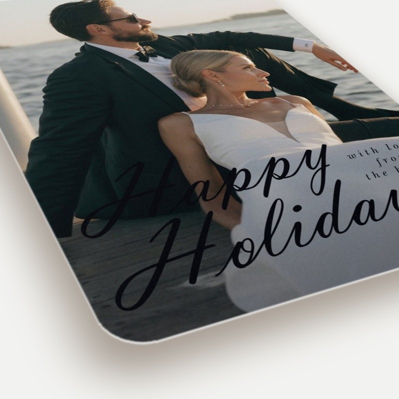 Oversized Script Holiday Card