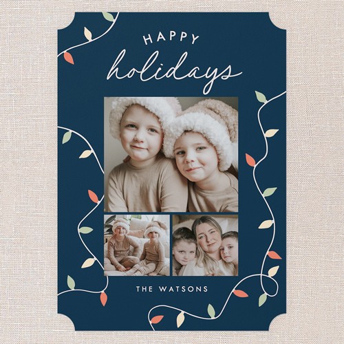 All The Lights 5x7 Blue  Holiday Card
