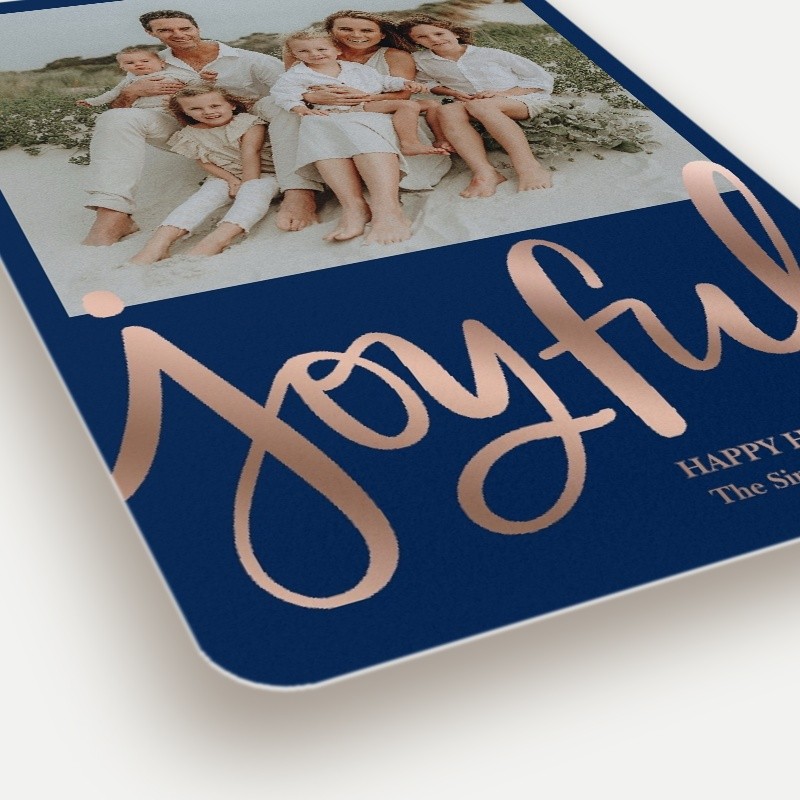 Brushed Joyful Holiday Card