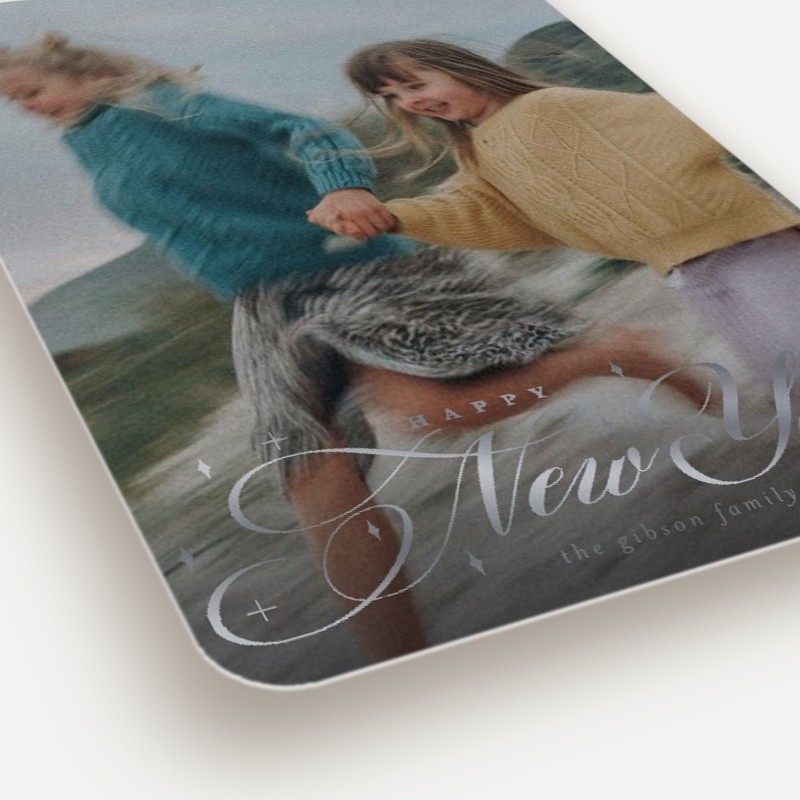 Sparkling Script New Year's Card