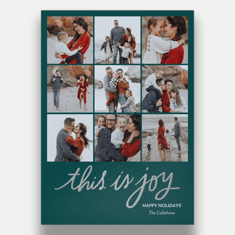 Handwritten Joy Holiday Card