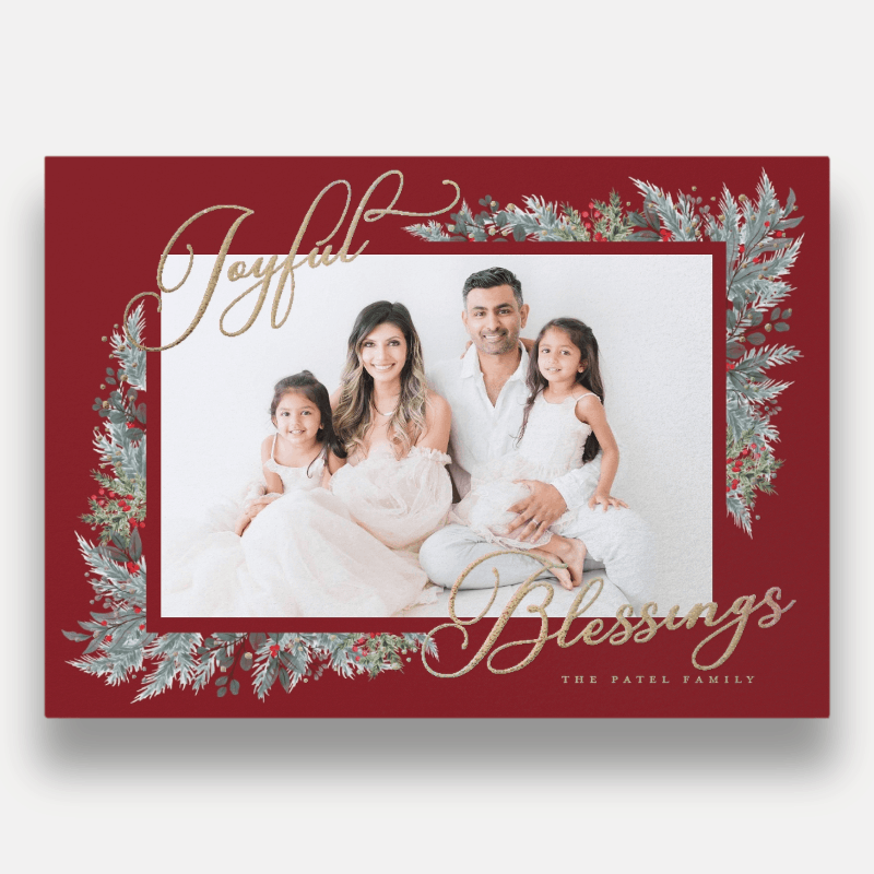 Wrapped Botanicals Holiday Card