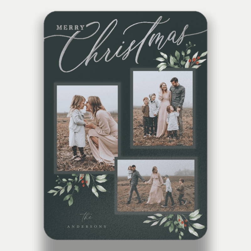 Script and Snapshots Holiday Card