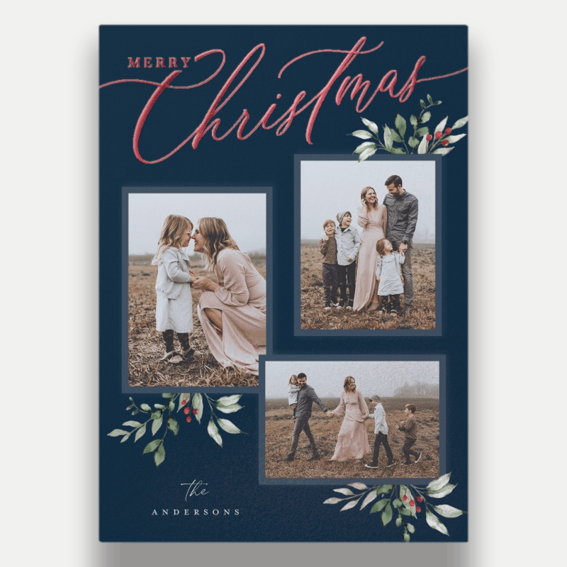 Script and Snapshots Holiday Card