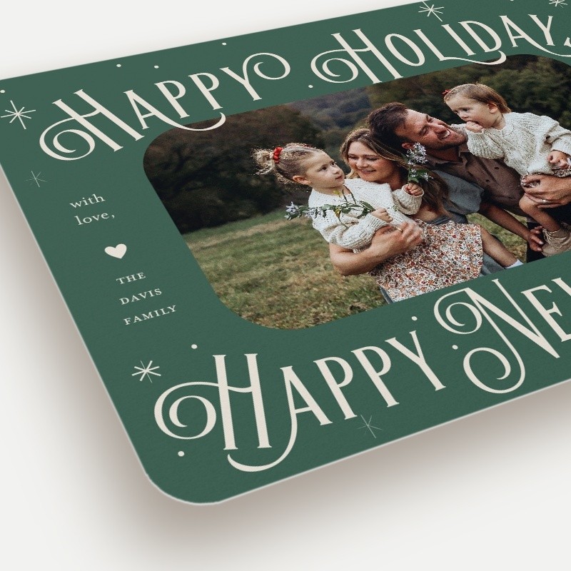 Ornate Serif Holiday Card