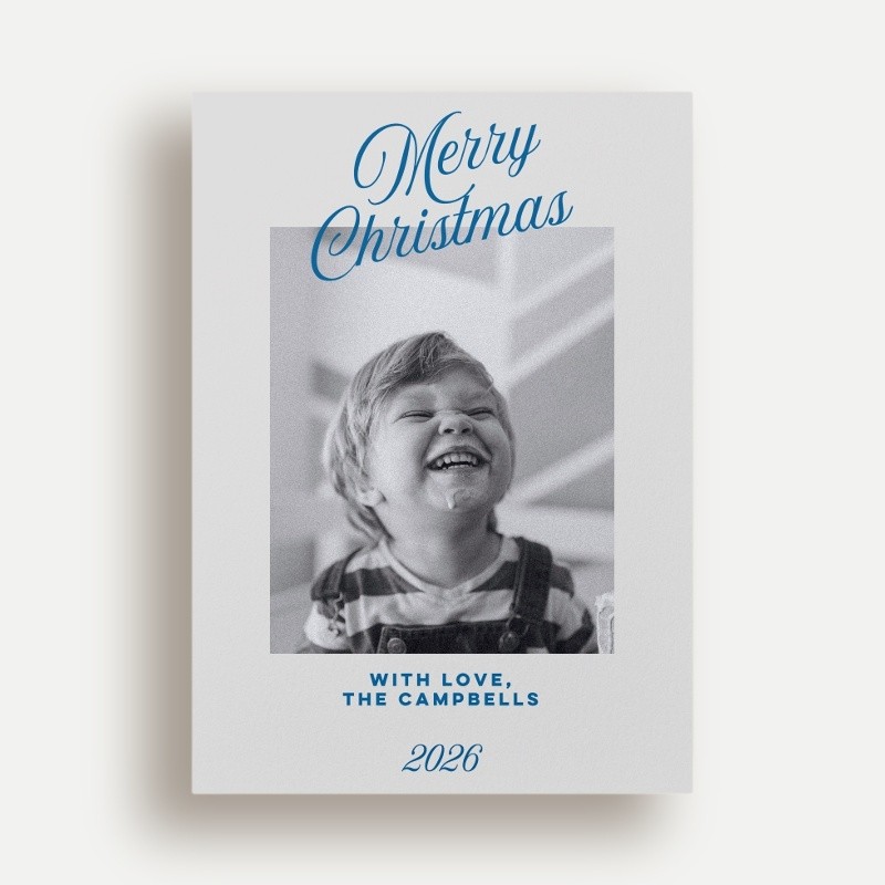 Tilted Script Holiday Card