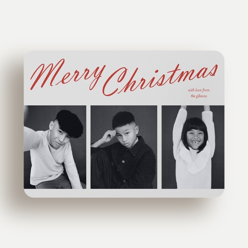 Bold Script Holiday Card