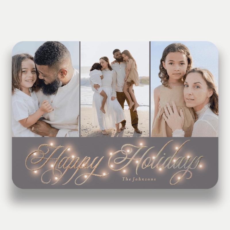 Glowing Flourish Holiday Card