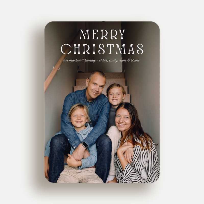 Classic Serif Greeting Holiday Card