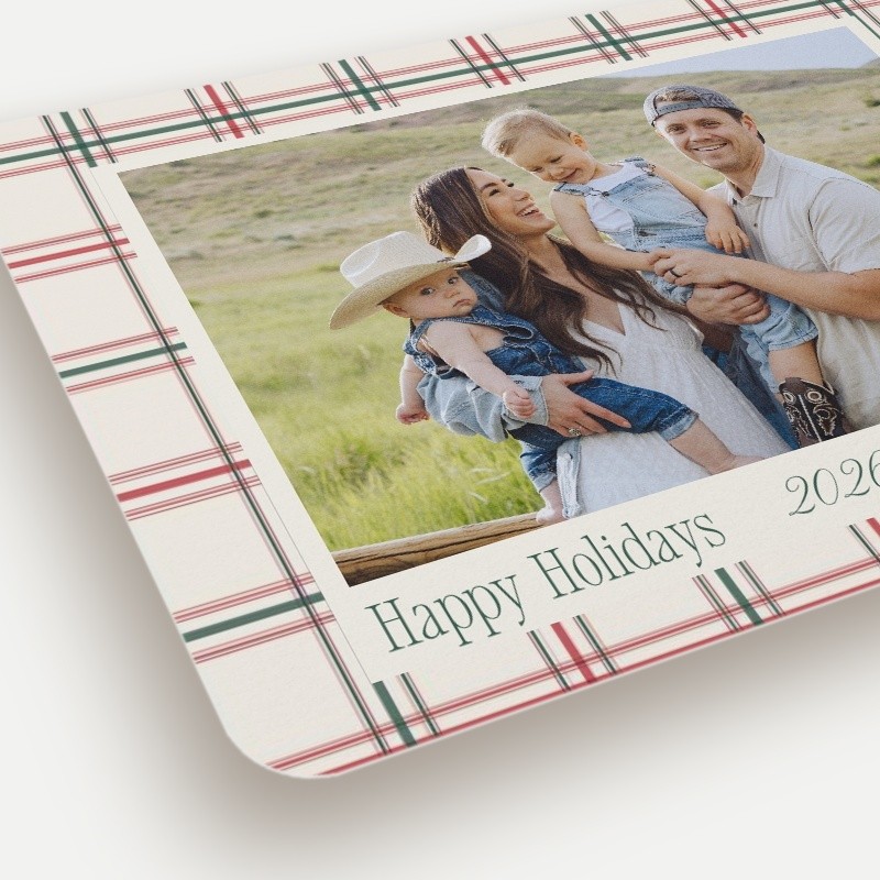 Soft Plaid Holiday Card