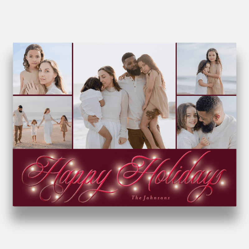 Glowing Flourish Holiday Card